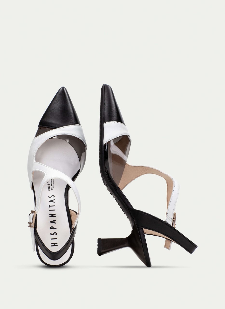 sapato de salto nova preto-branco