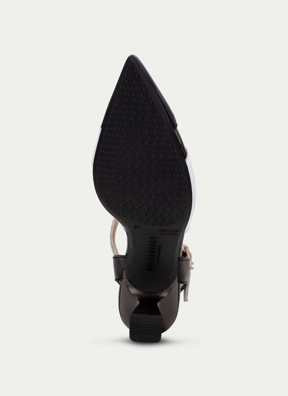 sapato de salto nova preto-branco
