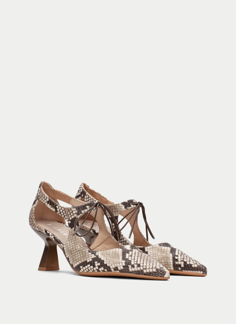 scarpe tacco nova snake-taupe
