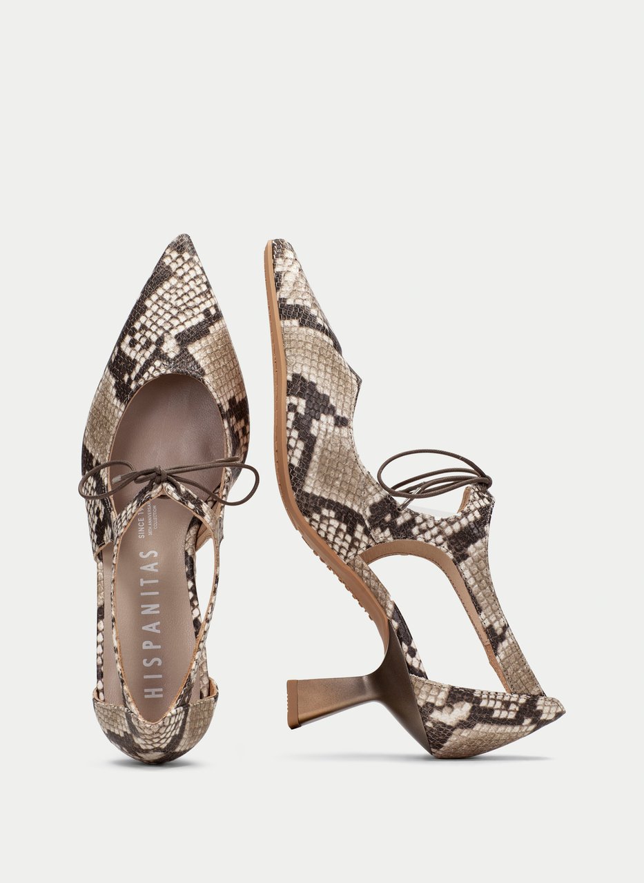 scarpe tacco nova snake-taupe