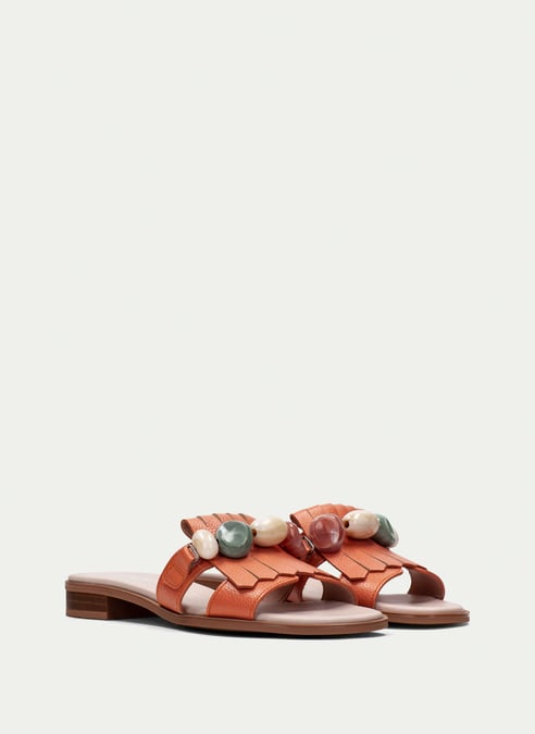 outlet flat-sandal yakarta coral - hispanitas