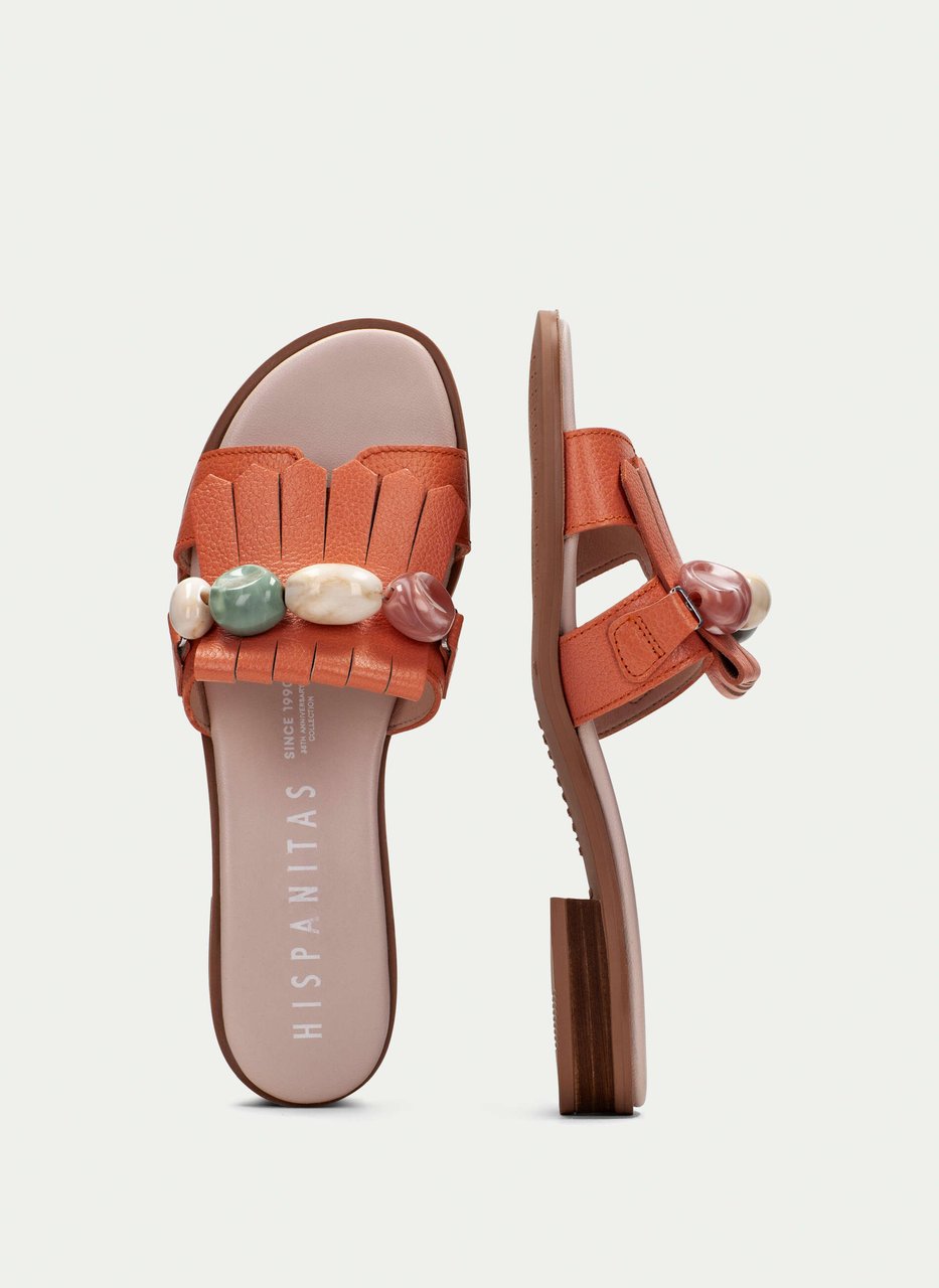 flat sandal yakarta coral