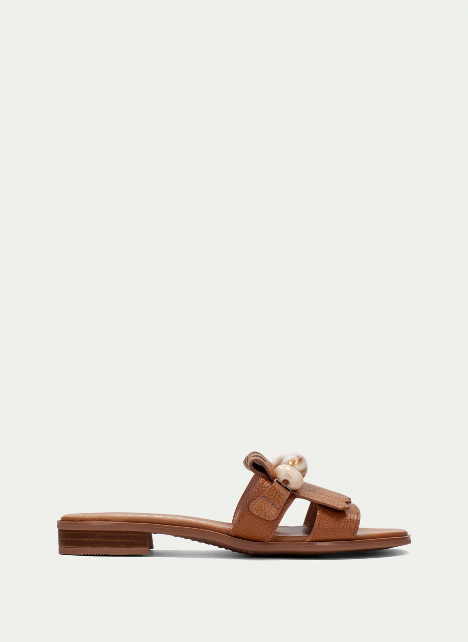 flat sandal yakarta couro