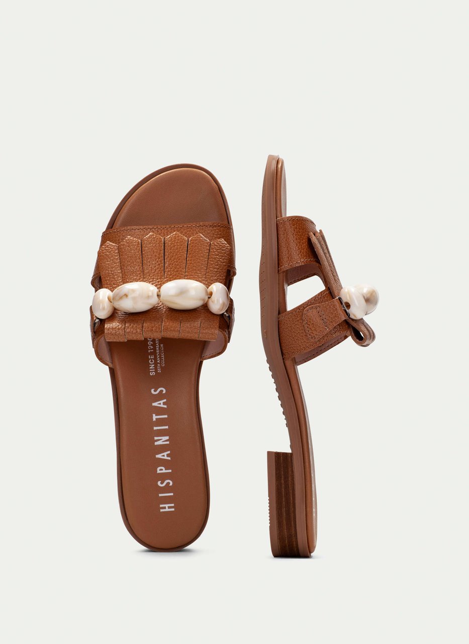 flat sandal yakarta couro
