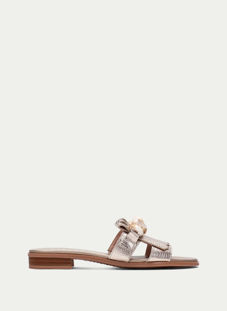 flat sandal yakarta champagne