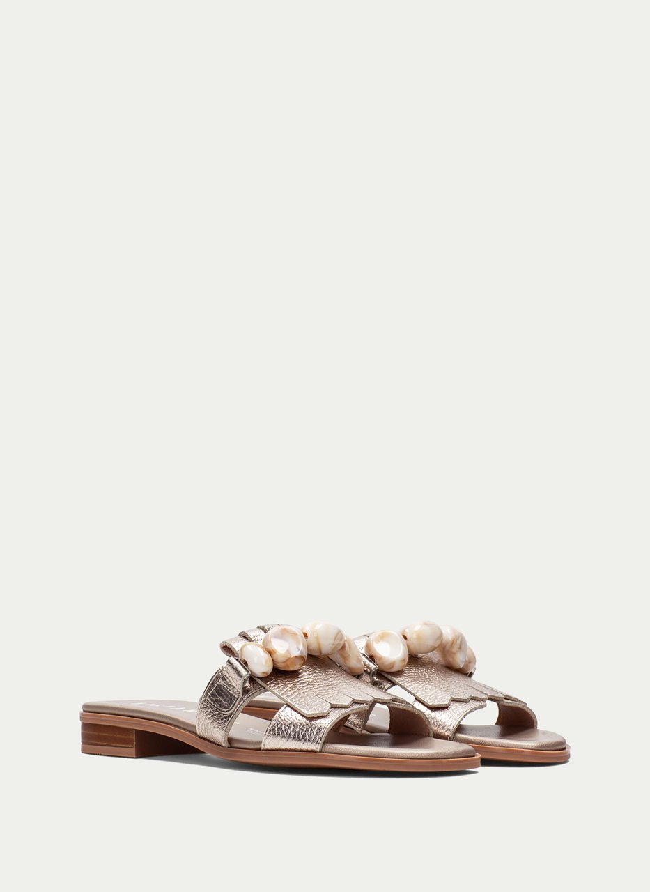 flat sandal yakarta champagne