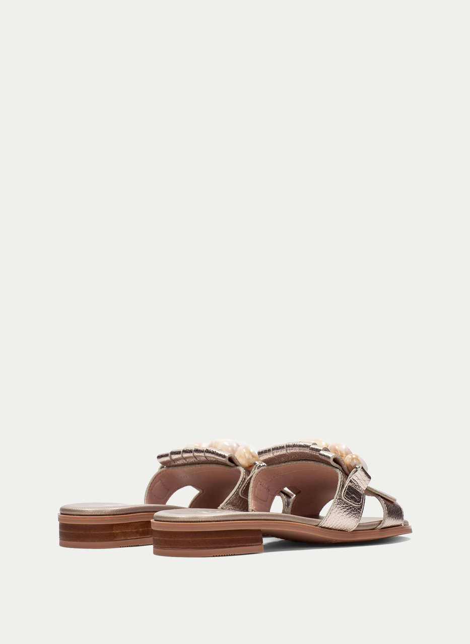flat sandal yakarta champagne