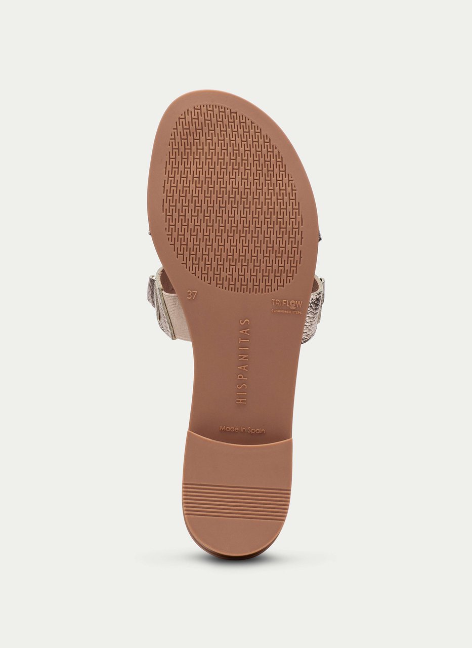 flat sandal yakarta champagne