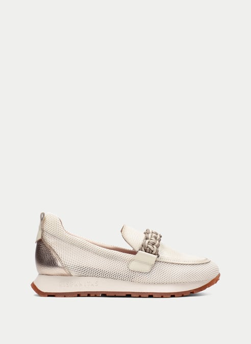 outlet mocassino-sport kansas latte - hispanitas