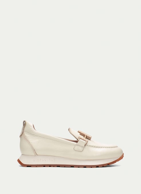 outlet mocassino-sport kansas latte - hispanitas