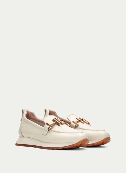 outlet mocassino-sport kansas latte - hispanitas