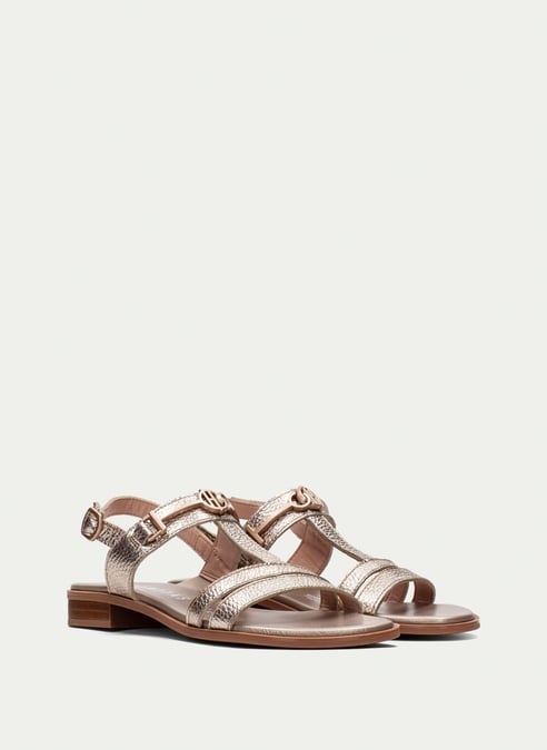 outlet sandali-piatti yakarta champagne - hispanitas
