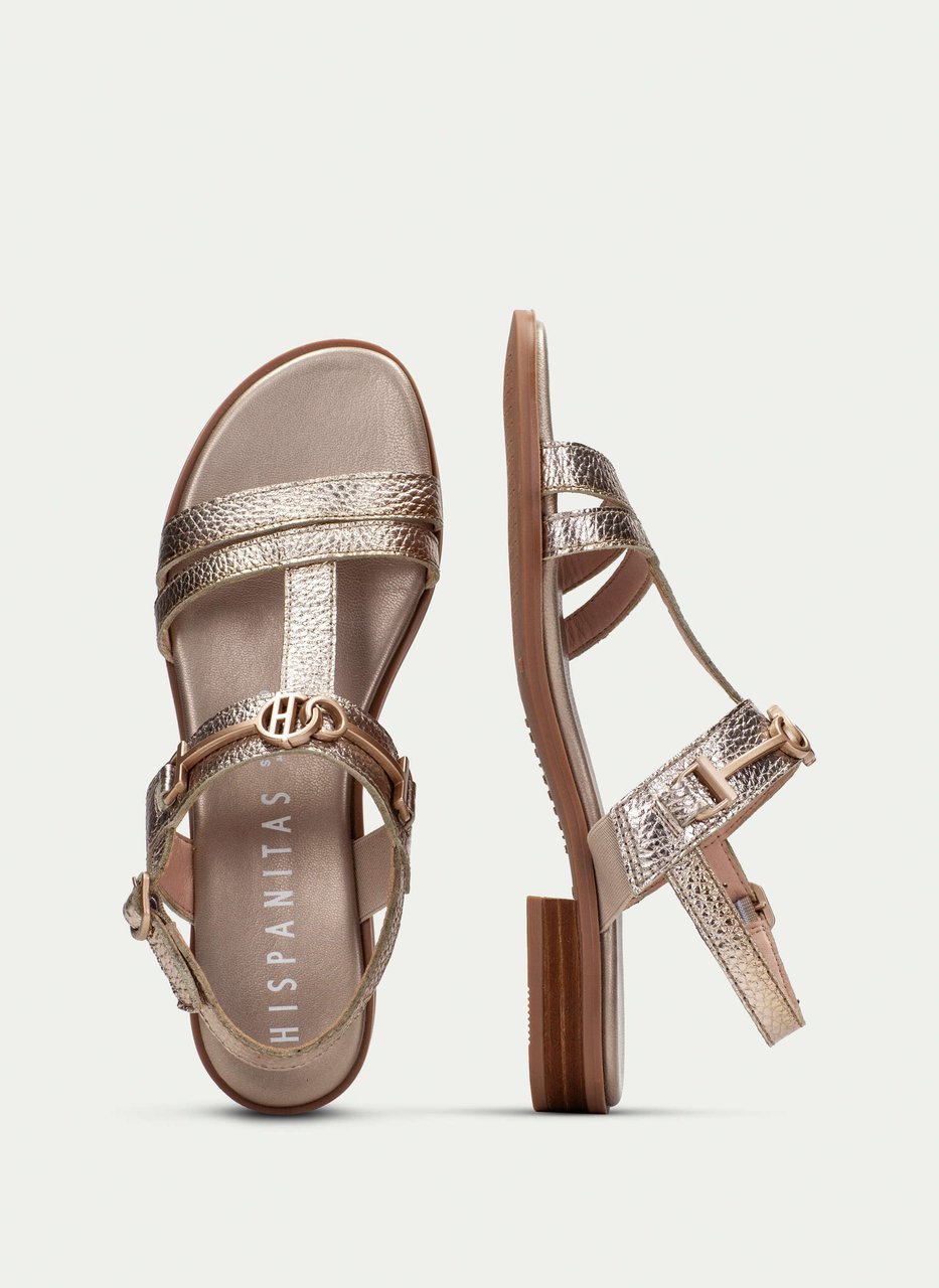 flat sandal yakarta champagne