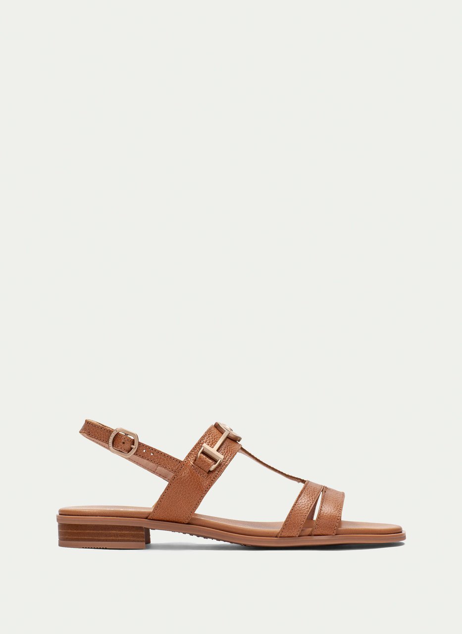 flat sandal yakarta couro