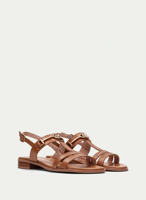 outlet flat-sandal yakarta couro - hispanitas