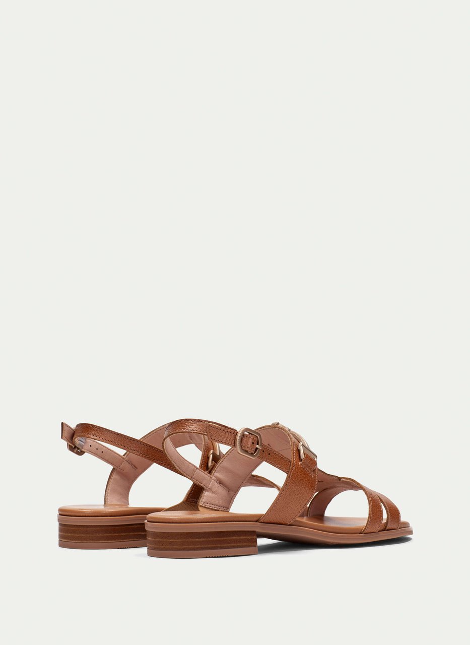 flat sandal yakarta couro
