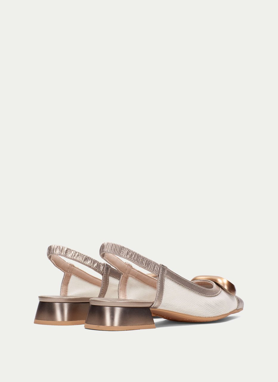 senza tacco dali bianco-champagne