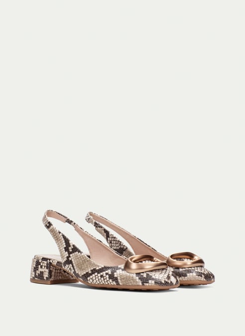 outlet senza-tacco oporto python-taupe - hispanitas