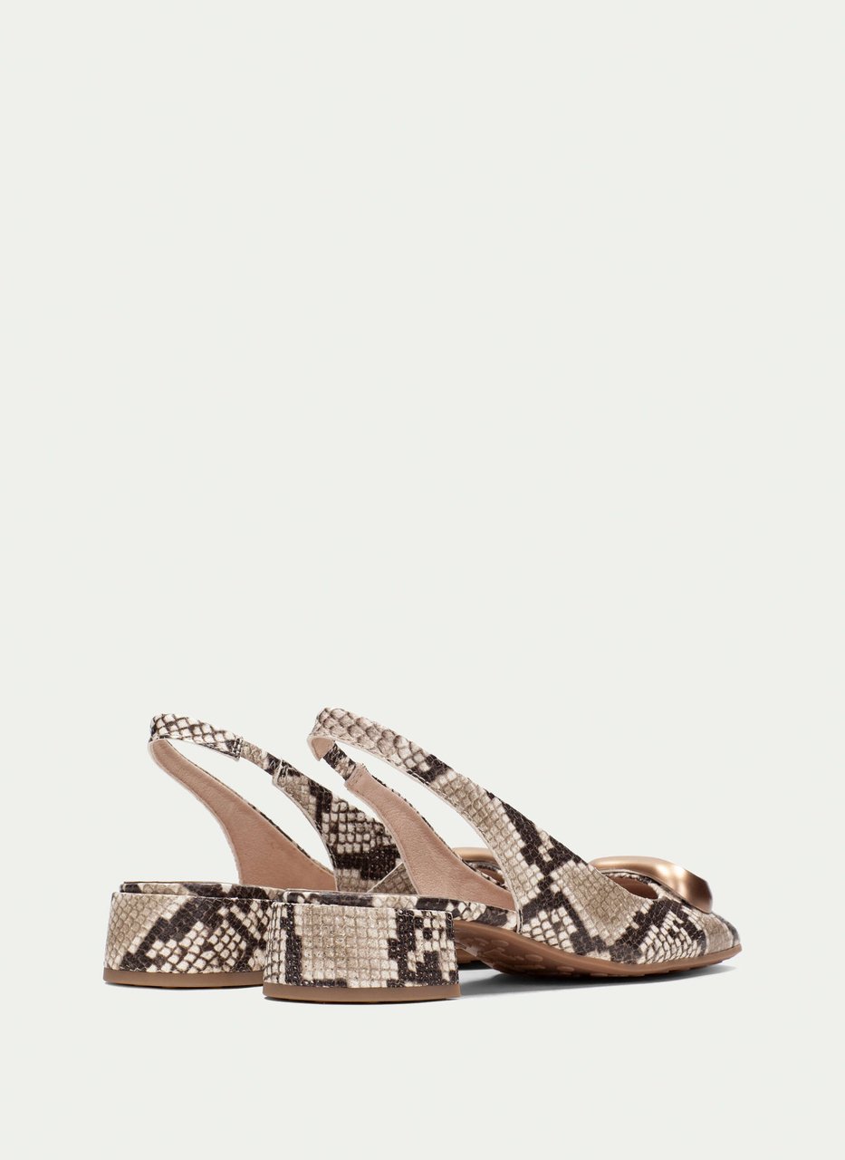slingback oporto python-taupe