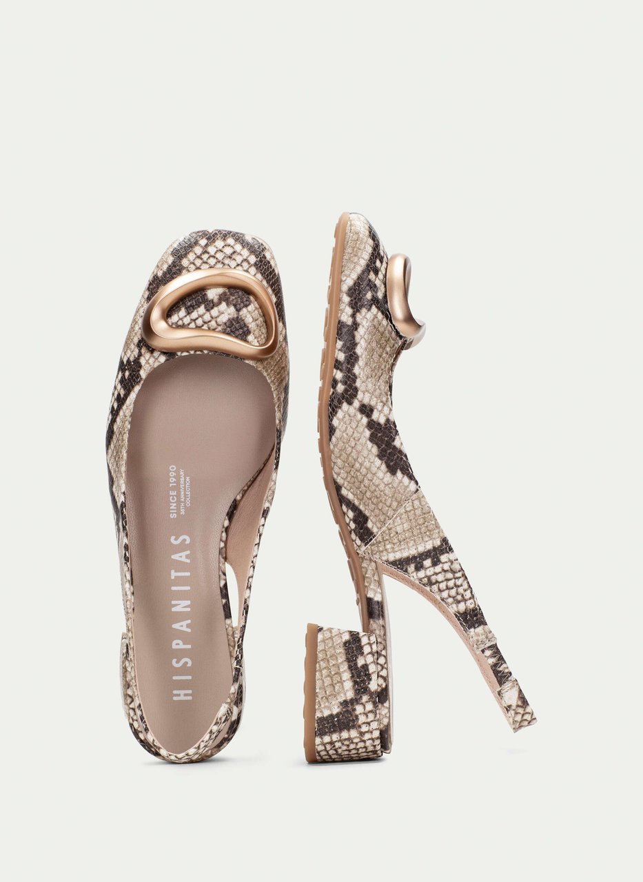 slingback oporto python-taupe