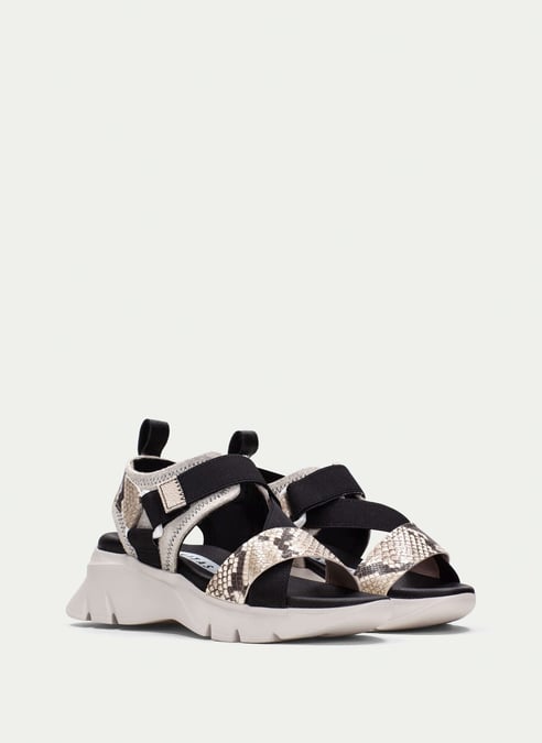 outlet sandalia sport dakar python-negro - hispanitas