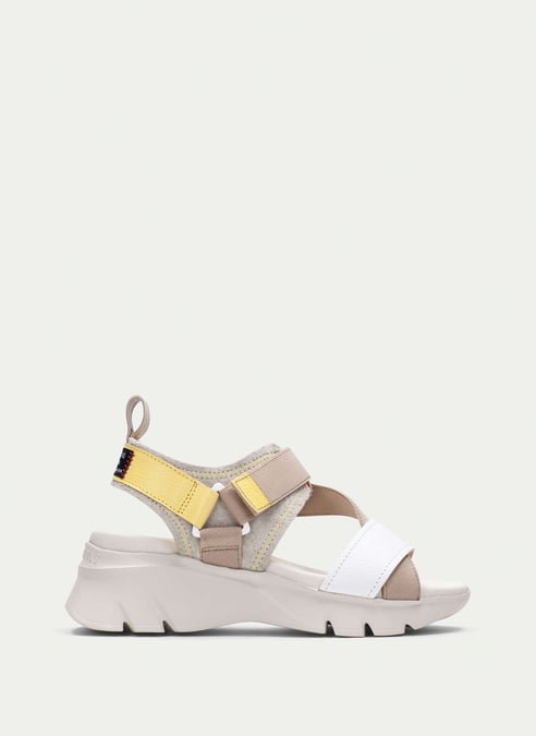 outlet sandalia sport dakar blanco---taupe - hispanitas