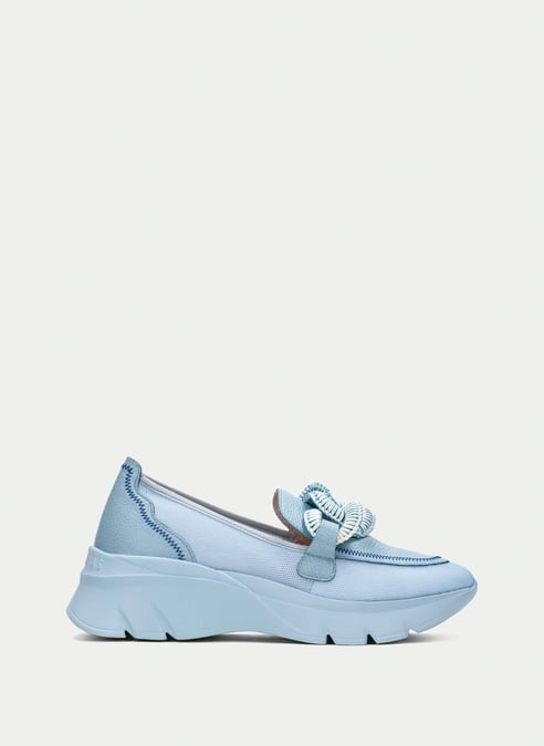 outlet mocassino-sport habana celeste - hispanitas
