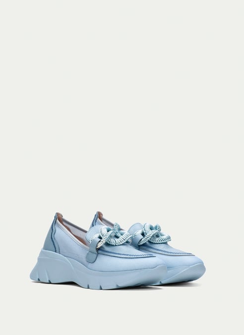 outlet mocassino-sport habana celeste - hispanitas