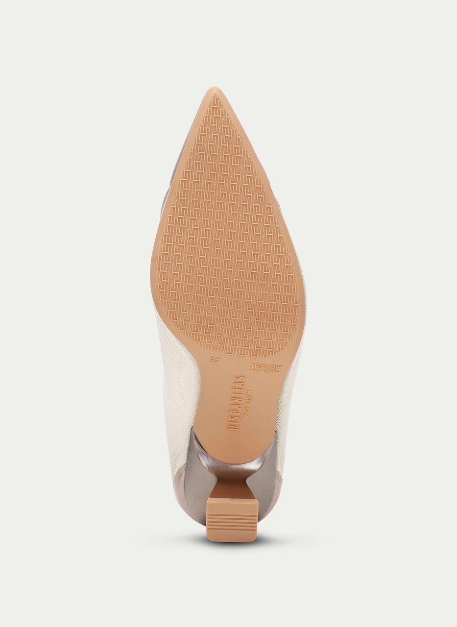 sapato de salto nova branco-champagne