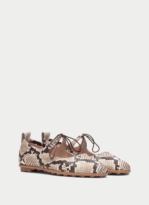 outlet ballerina bombaysnake-taupe - hispanitas