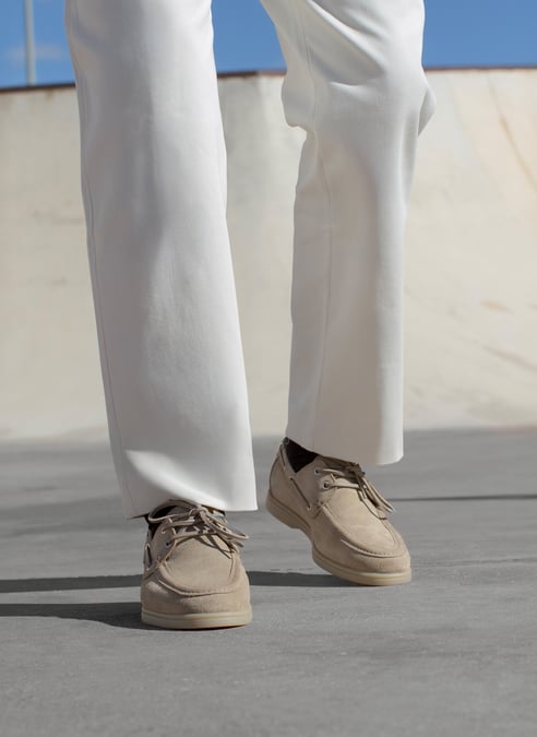 zapatos naúticos toscana taupe - hispanitas