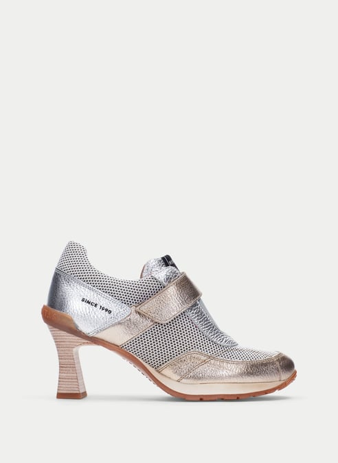 outlet zapato tacón saigon metalizados - hispanitas