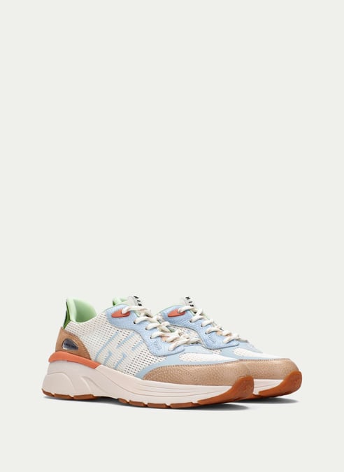 zapatos deportivo loto blanco-desert-celeste - hispanitas