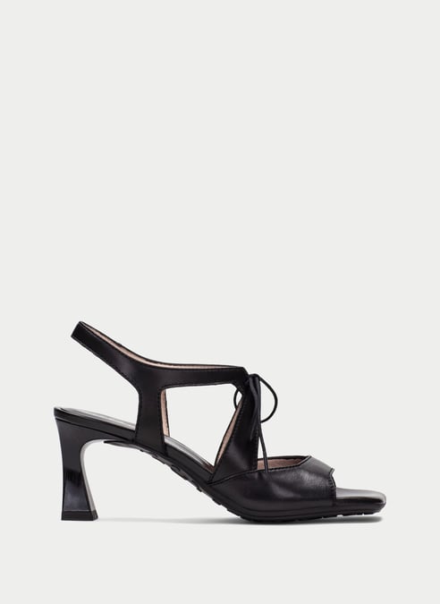 scarpe sandali-tacco rosa nero - hispanitas