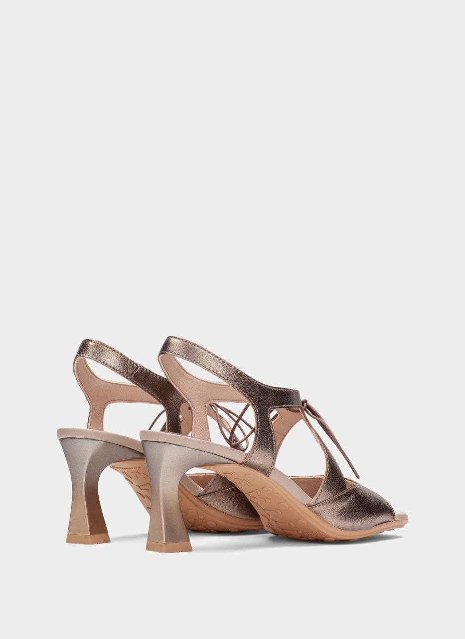 heeled sandal rosa metal-taupe