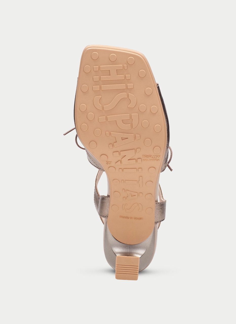 heeled sandal rosa metal-taupe