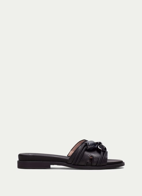 scarpe sandali-piatti bali nero - hispanitas