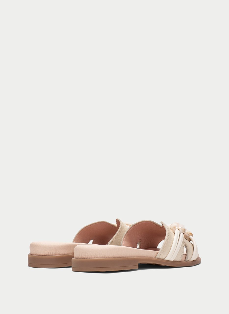 sandalia plana bali crema