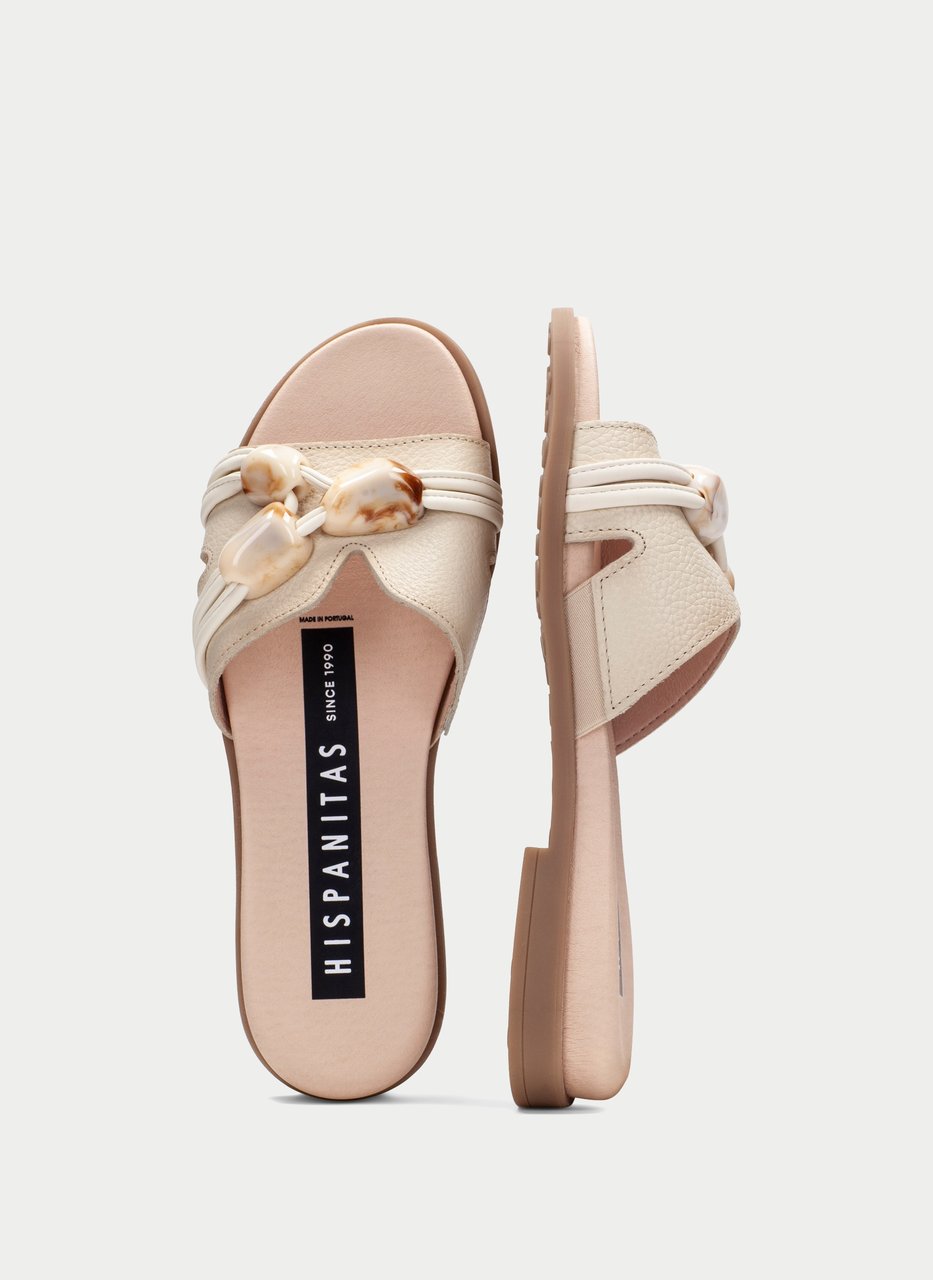 sandalia plana bali crema