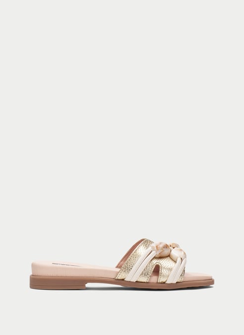 scarpe sandali-piatti bali platino - hispanitas