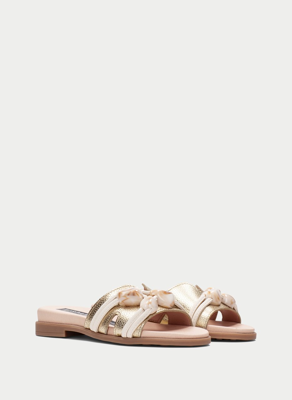 sandalia plana bali platino