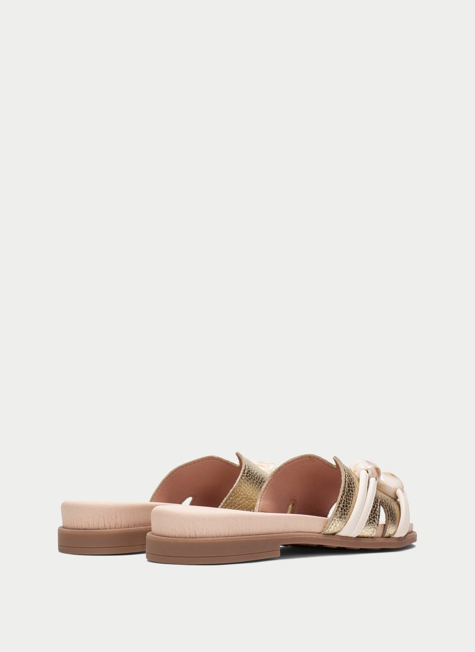 sandalia plana bali platino