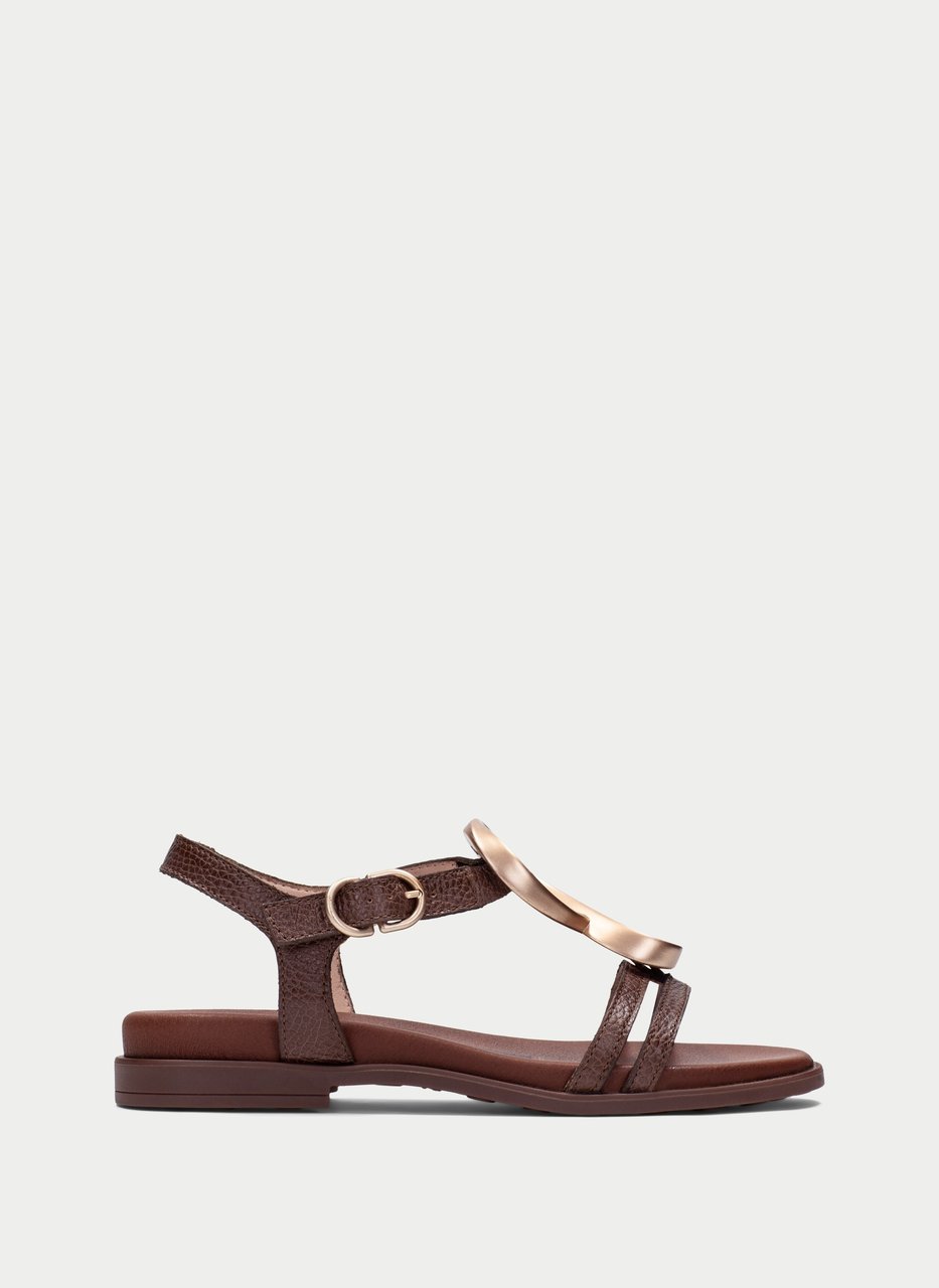 flat sandal bali hazelnut