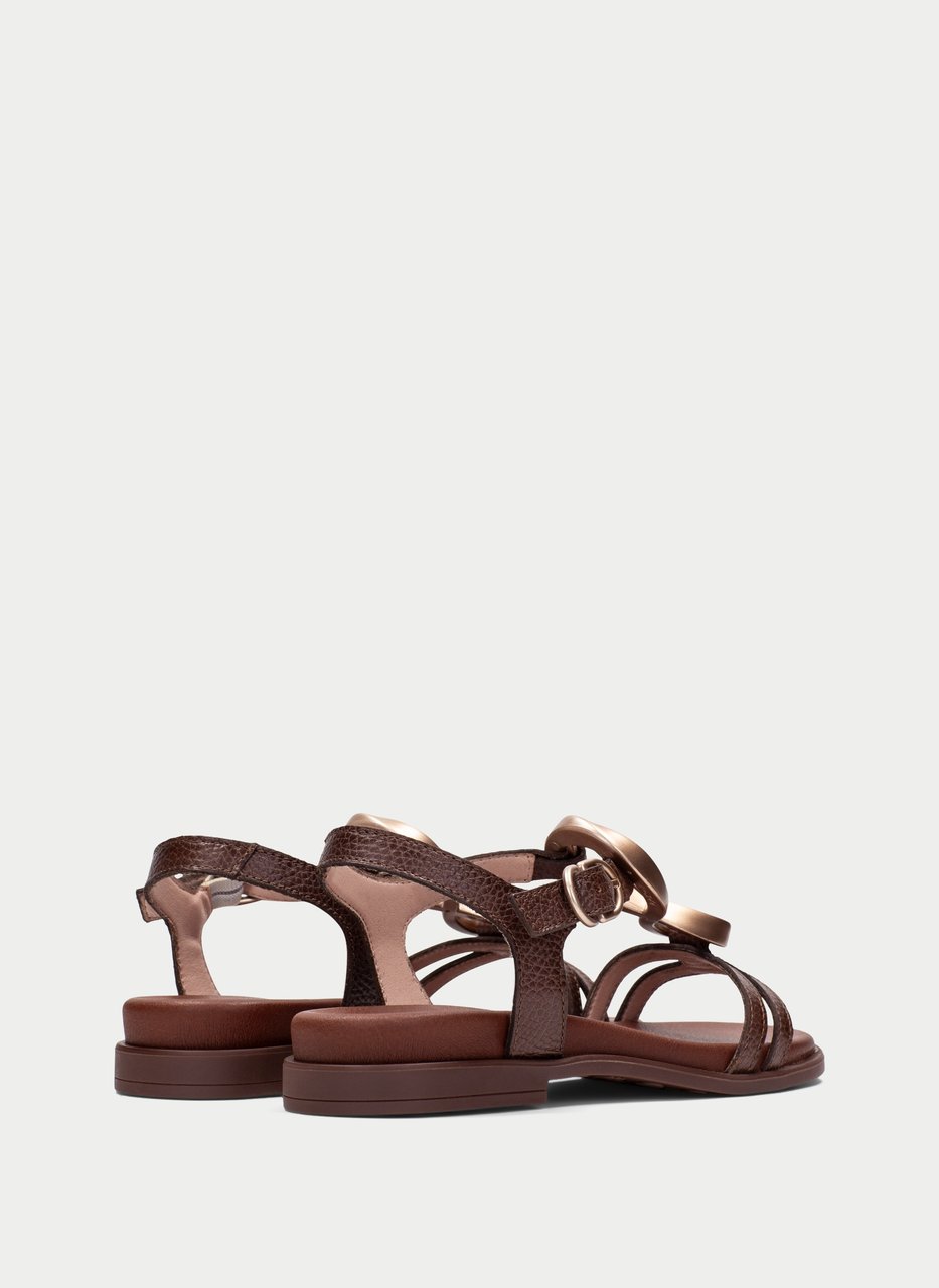 flat sandal bali hazelnut