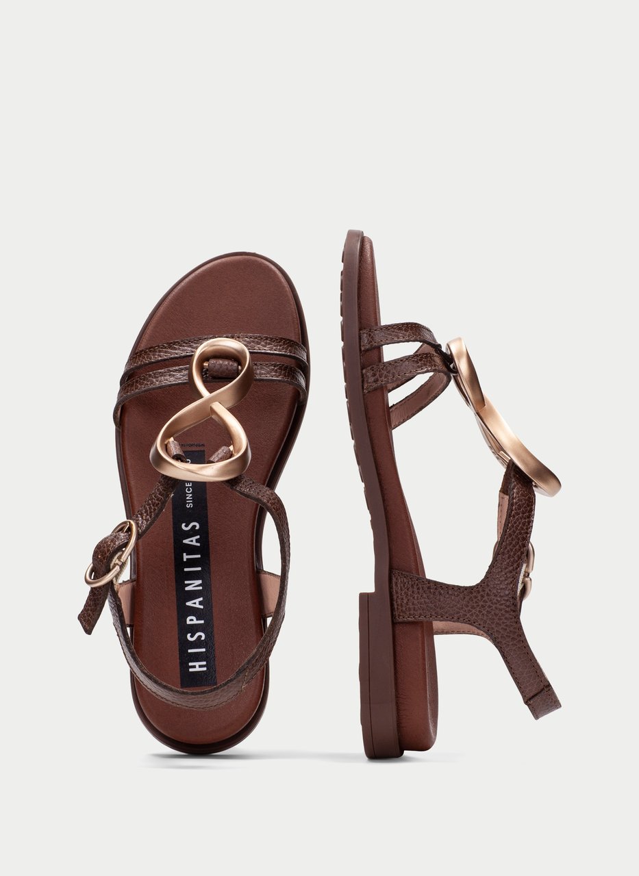 flat sandal bali hazelnut