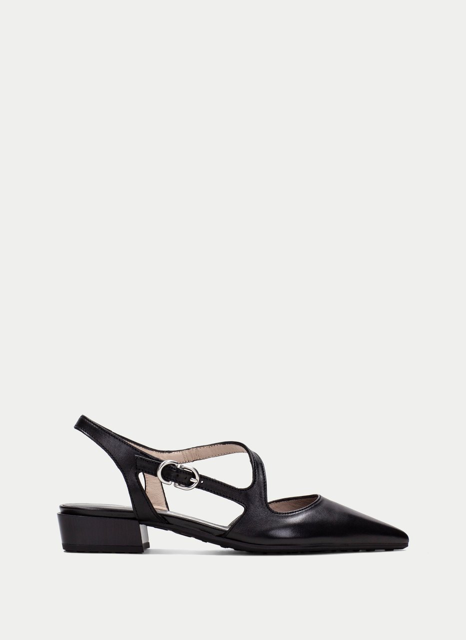 slingpump lila schwarz