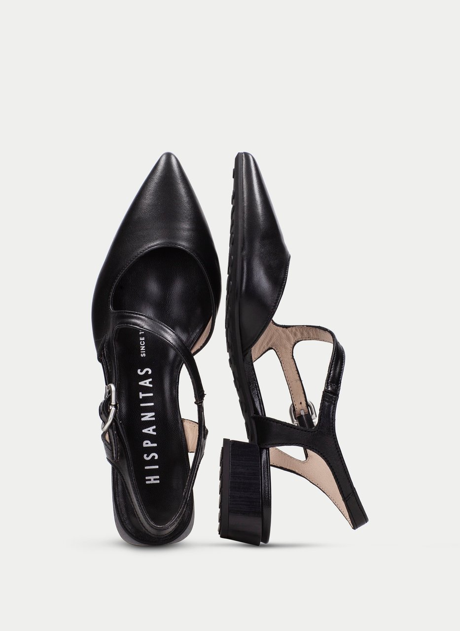 slingpump lila schwarz