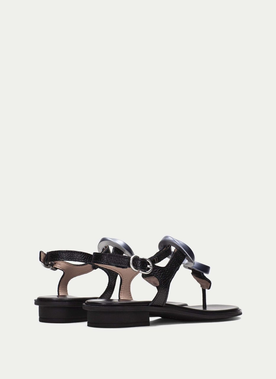 sandalia plana ibiza negro
