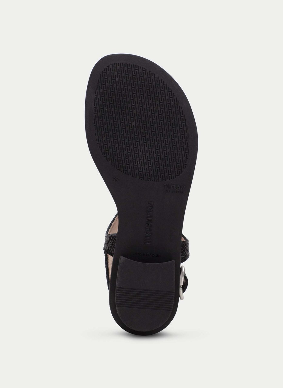 sandalia plana ibiza negro
