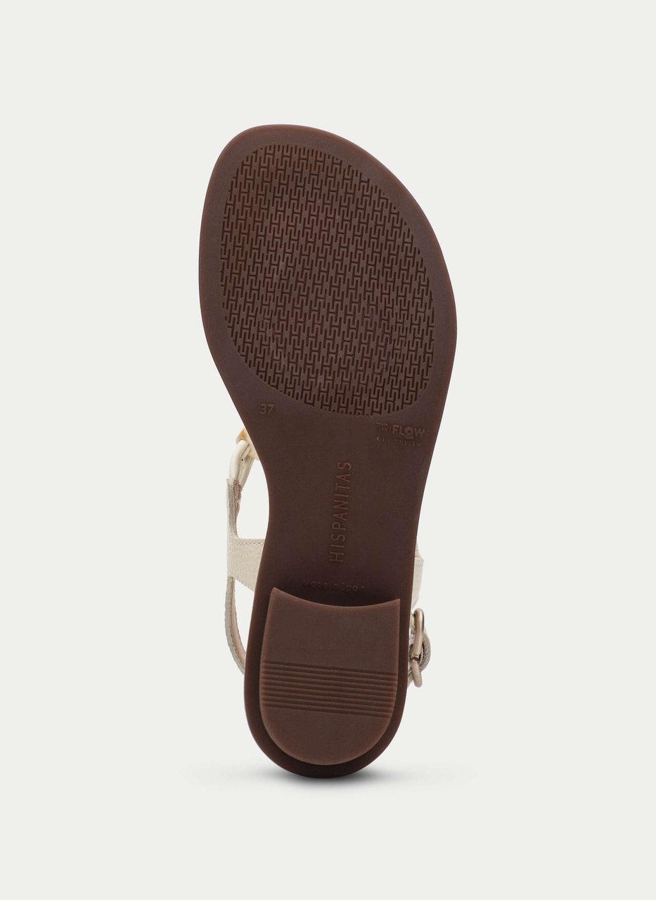 flat sandal ibiza creme